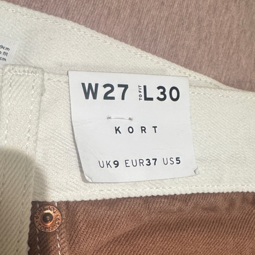 Topshop Cream Ankle Jeans